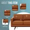 Leisuremod Chester Modern Leather Loveseat with Birch Wood Base, Cognac Tan CS58TN-L - alternate 9