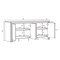 Manhattan Comfort Corin 60 in Sideboard in Brown (4-Door) TV1688-1 - alternate 5