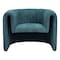 Homeroots 37" Aquamarine Sherpa And Upholstered Tufted Arm Chair 572292 - alternate 9