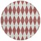 Homeroots 8' Burgundy Round Geometric Washable Indoor Outdoor Area Rug 577027 - alternate 6