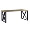 Homeroots 70" Gold and Black Aluminum Writing Desk 347513 - alternate 1