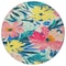Homeroots 8' Blush And Pink Round Floral Washable Indoor Outdoor Area Rug 610975 - alternate 9