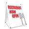 Signmission Restaurant Now Open, 36 Inch x 24 Inch A-frame Yard Sign, Plastic Sign SBC-2436-Restaurant Now Open - alternate 1