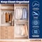 Campior Cherry Wooden Hangers, Heavy-Duty with 360 Deg Swivel Hook, Non-Slip, Pants Bar, 5PK CMPWH5CY - alternate 5