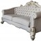 Homeroots 89" Ivory Velvet Sofa And Toss Pillows With Pearl Legs 491049 - alternate 4