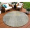 Homeroots 8' Taupe Beige And Brown Round Abstract Washable Indoor Outdoor Area Rug 588440 - alternate 1