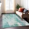 Homeroots 10' X 14' Teal Blue Peach And Ivory Abstract Washable Indoor Outdoor Area Rug 615889 - alternate 9