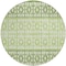 Homeroots 8' Green Sage And Ivory Round Geometric Washable Indoor Outdoor Area Rug 613845 - alternate 7