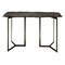 Homeroots 50" Black and Nickel Slate and Iron Distressed Double Pedestal Console Table 380247 - alternate 1
