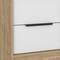 Homeroots 19" White Wood Two Drawer Nightstand 543654 - alternate 13