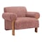 Homeroots 39" Copper And Brown Woven Upholstery And Solid Wood Arm Chair 632601 - alternate 7