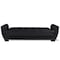 Homeroots 93" Black Faux Leather Convertible Futon Sleeper Sofa And Toss Pillows With Storage 607077 - alternate 8