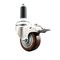 Service Caster 3 Inch 316SS Maroon Poly Swivel 1-1/8 Inch Expanding Stem Caster Lock Brake SCC SCC-SS316TTLEX20S314-PPUB-MRN-118 - alternate 1