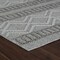 Homeroots 8' Beige And Gray Striped Distressed Indoor Outdoor Runner Rug 559068 - alternate 8