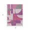 Homeroots 5' X 8' Blush And Mauve Geometric Washable Indoor Outdoor Area Rug 617897 - alternate 9