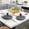 Megachef Pre-Seasoned 6 Piece Cast Iron Skillet Set with Lids and Red Silicone Holders MCCI-460 - alternate 7