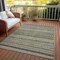 Homeroots 9' X 12' Taupe And Brown Striped Washable Indoor Outdoor Area Rug 615378 - alternate 8