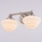 Vaxcel Eastgate 2-Light Satin Nickel Vanity Light with Frosted Opal Schoolhouse Globe Glass W0564 - alternate 8