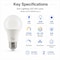 Euri Lighting A19 LED Bulbs, 5W, 450 lm, 40W Eq., 2700K, E26, Dimmable, CEC/JA8, UL, 2PK EA19-5W5021CEC-2 - alternate 8