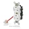 Leviton DplxRcptclOutlt, 20A, 125VAC, Almnd, Nyln M5362-1CT - alternate 3