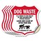 Signmission Dog Poop Shield Sign Dog Waste Is A Thre, 4 inch X 4 inch, Vinyl Decal, 5PK SHI-D-5PACK-4-374 - alternate 1