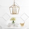 Jonathan Y Ojai 10" 3-Light Iron Classic Modern Pagoda LED Pendant Lantern, Brass Gold JYL7601B - alternate 8