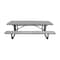Leisure Craft 8' Standard Picnic Table, Perforated Metal, Portable, Granite T8XPP-PERF-GRANITE - alternate 1