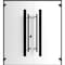 Vdomdoors Front Exterior Prehung Aluminum Double Doors Ronex0162 Red Oak Mirrored Clear Glass Entry Metal RONEX0162DEXD-RED-W72xH96-LH-I - alternate 1