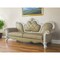 Homeroots 93" Golden Brown Faux Leather Sofa And Toss Pillows With Pearl Legs 491029 - alternate 5