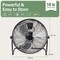 Edendirect 18 in. 3 fan speeds Floor Fan in Black with adjustable tilt and washable grill ZRZHUMI-AC-DSV21PD-18BK - alternate 7