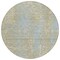 Homeroots 8' Beige And Blue Round Abstract Washable Indoor Outdoor Area Rug 612913 - alternate 8