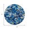 Homeroots 8' Blue Ivory And Gold Round Abstract Washable Indoor Outdoor Area Rug 643543 - alternate 7