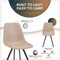 Leisuremod Markley Modern Leather Dining Chair With Metal Legs in Taupe, 2PK MC18TP2 - alternate 9