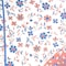 Homeroots 88" X 84" Blue White And Orange Floral Cotton Hanging Tapestry 397434 - alternate 6