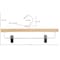Nahanco 14in Natural Gloss Wooden Skirt/Pant Hanger w/ Chrome Hardware, 100PK 6214RCCH - alternate 2