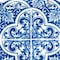 Homeroots 6" X 6" Blue and White Cross Peel And Stick Tiles 400117 - alternate 4