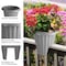 Pure Garden Railing Planter 13.5 in Round Flower Box w/ Drainage Insert 2.64-Gallon Outdoor Planter Box 50-LG1464 - alternate 10