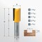Powertec Straight Router Bit, 3/4in Cutting Diameter, 1/2in Shank, 1-1/4in Depth & 2-3/4in Overall Length, 2PK 73046-P2N - alternate 5