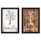 Homeroots Set Of Two Family Tree or Roots 2 Black Framed Print Wall Art, 2PK 406100 - alternate 1