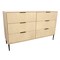 Homeroots 56" Natural Solid Wood Six Drawer Dresser 620849 - alternate 15