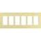Lutron Designer Wall Plates, Number of Gangs: 6 Thermoset, Gloss Finish, Ivory CW-6-IV - alternate 1