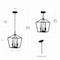 Jonathan Y Ojai 10" 3-Light Iron Classic Modern Pagoda LED Pendant Lantern, Oil Rubbed Bronze JYL7601A - alternate 10