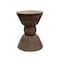 Homeroots 22" Brown Distressed Solid Wood Round Drum End Table 634155 - alternate 7