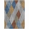 Homeroots 5' X 8' Gray Gold And Blue Argyle Washable Indoor Outdoor Area Rug 613694 - alternate 8