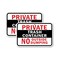 Signmission Private Trash Container No Outside Dumping, 18'' X 24'' 2 Signs, Heavy Gauge Aluminum, 2PK A-1824-2PACK-2803 - alternate 1