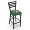 Holland Bar Stool Co 25" Blk Wrinkle Bemidji State Stationary Counter Stool, Ladder Back L00425BmijSt - alternate 1