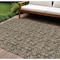 Homeroots 10' X 14' Brown And Ivory Floral Washable Indoor Outdoor Area Rug 581893 - alternate 1