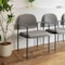 Flash Furniture Tiffany Comfort Gray Vinyl Stackable Steel Side Reception Chair with Arms BT-516-1-GRY-VINYL-GG - alternate 9