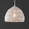 Jonathan Y Campana 10.25" 1-Light Bohemian Modern Woven Rope/Iron LED Pendant, White JYL6513A - alternate 10