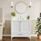 Flash Furniture Haven 36in. Vanity w/Sink, Storage Cabinet w/Gold Hardware, Bottom Drawer, Marble Countertop, Wht FS-BN-4-36-KD-WH-HDGLD-GG - alternate 1